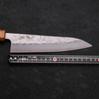 Gyuto Silver Steel #3 Nashiji Yaki Urushi Handle 180mm-[Musashi]-[Japanese-Kitchen-Knives]