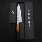 Gyuto Silver Steel #3 Nashiji Yaki Urushi Handle 180mm-[Musashi]-[Japanese-Kitchen-Knives]