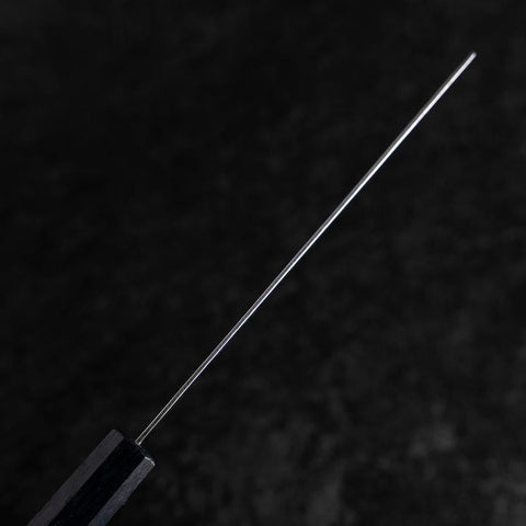 Gyuto Silver Steel #3 Nawame Damascus Dark Blue Urushi Handle 210mm-[Musashi]-[Japanese-Kitchen-Knives]