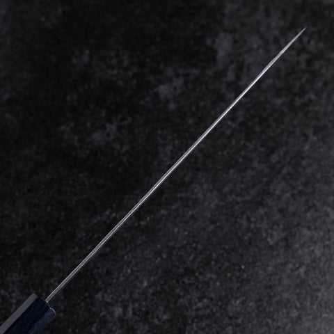 Gyuto Silver Steel #3 Nawame Damascus Dark Blue Urushi Handle 240mm (9.4”)-[Musashi]-[Japanese-Kitchen-Knives]