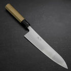 Gyuto Silver Steel #3 Polished Buffalo Magnolia Handle 210mm-[Musashi]-[Japanese-Kitchen-Knives]