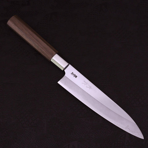 Gyuto Silver Steel #3 Walnut Handle 180mm (7”)-[Musashi]-[Japanese-Kitchen-Knives]