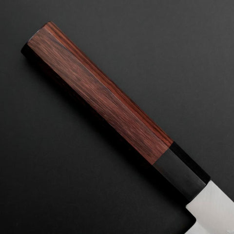 Gyuto Stainless Clad Blue Super Polished Shitan Handle 180mm-[Musashi]-[Japanese-Kitchen-Knives]