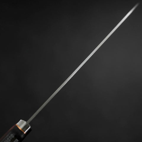Gyuto Stainless Clad Blue Super Polished Western Black Red Handle 180mm (7”)-[Musashi]-[Japanese-Kitchen-Knives]