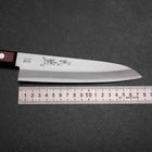 Gyuto Stainless Clad Blue Super Polished Western Black Red Handle 180mm (Tsuba-nashi)-[Musashi]-[Japanese-Kitchen-Knives]