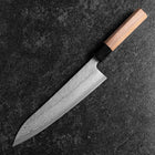 Gyuto Sweden Stainless Steel Nashiji Washi Damascus Black Walnut Handle 210mm (8.3”)-[Musashi]-[Japanese-Kitchen-Knives]