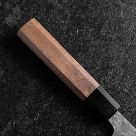 Gyuto Sweden Stainless Steel Nashiji Washi Damascus Black Walnut Handle 210mm (8.3”)-[Musashi]-[Japanese-Kitchen-Knives]