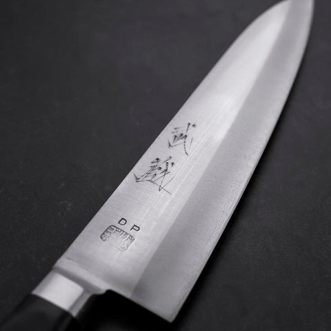 Gyuto VG-1 Polished Western Black Handle 180mm (Tsuba-ari)-[Musashi]-[Japanese-Kitchen-Knives]