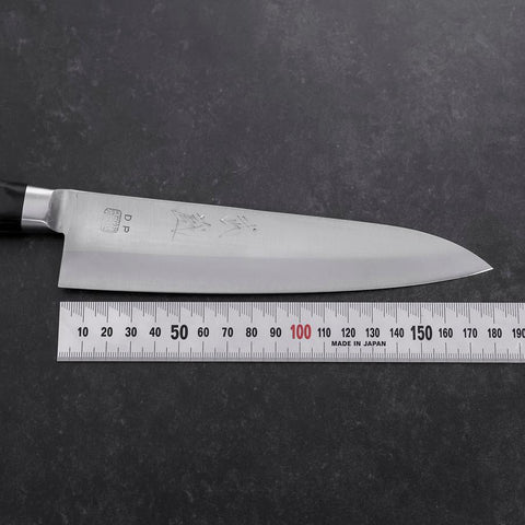 Gyuto VG-1 Polished Western Black Handle 180mm (Tsuba-ari)-[Musashi]-[Japanese-Kitchen-Knives]