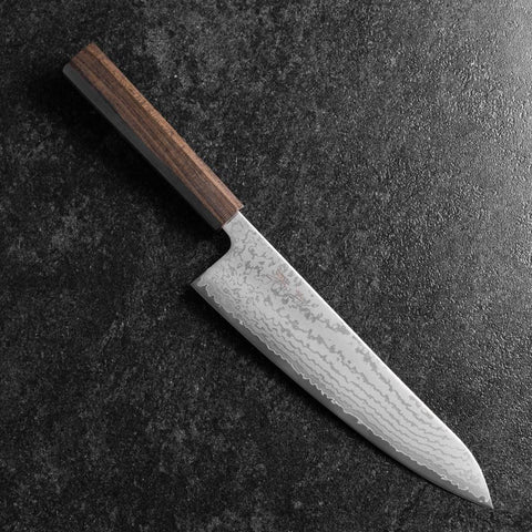 Gyuto VG-10 Damascus Ashwood Handle 210mm (8.3”)-[Musashi]-[Japanese-Kitchen-Knives]