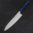 Gyuto VG-10 Damascus Blue Birch Handle 210mm-[Musashi]-[Japanese-Kitchen-Knives]