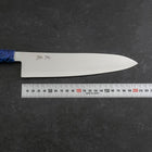 Gyuto VG-10 Damascus Blue Birch Handle 210mm-[Musashi]-[Japanese-Kitchen-Knives]