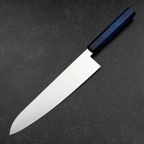 Gyuto VG-10 Damascus Blue Birch Handle 240mm-[Musashi]-[Japanese-Kitchen-Knives]