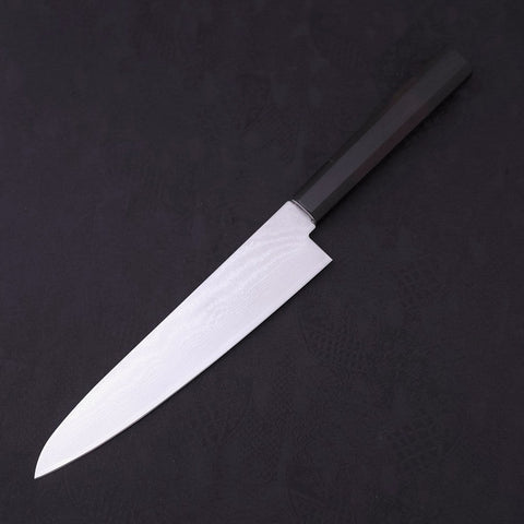 Gyuto VG-10 Damascus Buffalo Ebony Handle 210mm (8.3”)-[Musashi]-[Japanese-Kitchen-Knives]