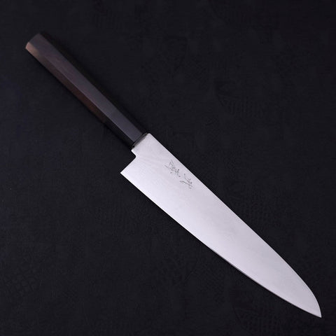 Gyuto VG-10 Damascus Buffalo Ebony Handle 210mm (8.3”)-[Musashi]-[Japanese-Kitchen-Knives]