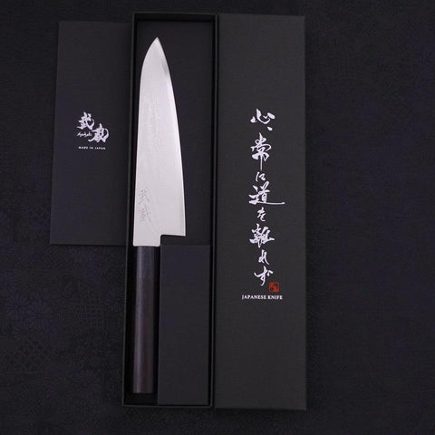 Gyuto VG-10 Damascus Shitan Handle 180mm-[Musashi]-[Japanese-Kitchen-Knives]