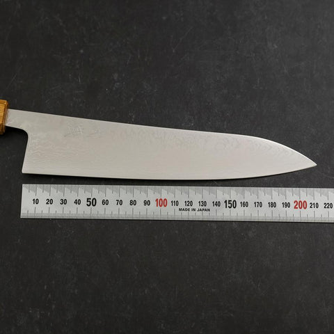 Gyuto VG-10 Damascus Yaki Urushi Handle 210mm-[Musashi]-[Japanese-Kitchen-Knives]