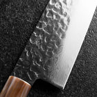 Gyuto VG-10 Mirror Tsuchime Damascus Dark Pink Buffalo Maple Handle 210mm-[Musashi]-[Japanese-Kitchen-Knives]