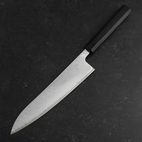 Gyuto VG-10 Nickel Damascus Buffalo Ebony Handle 210mm (8.3”)-[Musashi]-[Japanese-Kitchen-Knives]