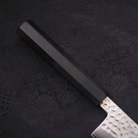 Gyuto VG-10 Tsuchime Damascus Buffalo Ebony Handle 210mm-[Musashi]-[Japanese-Kitchen-Knives]