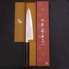 Gyuto VG-10 Tsuchime Damascus Buffalo Ebony Handle 210mm-[Musashi]-[Japanese-Kitchen-Knives]