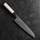 Gyuto VG-10 Tsuchime Damascus Buffalo Magnolia Handle 210mm-[Musashi]-[Japanese-Kitchen-Knives]