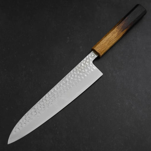 Gyuto VG-10 Tsuchime Damascus Yaki Urushi Handle 210mm-[Musashi]-[Japanese-Kitchen-Knives]