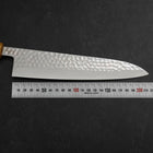 Gyuto VG-10 Tsuchime Damascus Yaki Urushi Handle 210mm-[Musashi]-[Japanese-Kitchen-Knives]