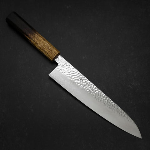 Gyuto VG-10 Tsuchime Damascus Yaki-Urushi Handle 210mm-[Musashi]-[Japanese-Kitchen-Knives]