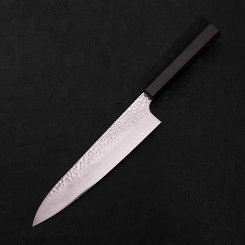 Gyuto VG-10 Tsuchime Ebony Handle 210mm-[Musashi]-[Japanese-Kitchen-Knives]