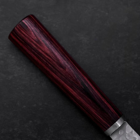 Gyuto VG-10 Tsuchime Oval Red Handle 180mm-[Musashi]-[Japanese-Kitchen-Knives]