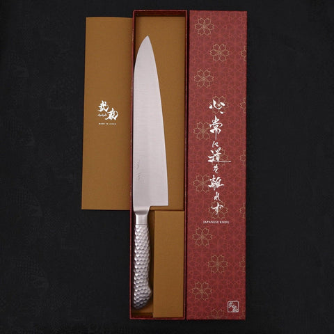 Gyuto VG-5 Polished Western Handle 240mm (9.4”)-[Musashi]-[Japanese-Kitchen-Knives]