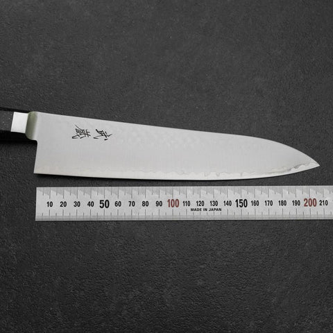 Gyuto VG-5 Tsuchime Black Marble Handle 210mm-[Musashi]-[Japanese-Kitchen-Knives]