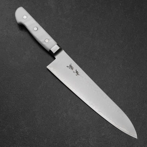 Gyuto VG-5 Tsuchime White Marble Handle 210mm-[Musashi]-[Japanese-Kitchen-Knives]