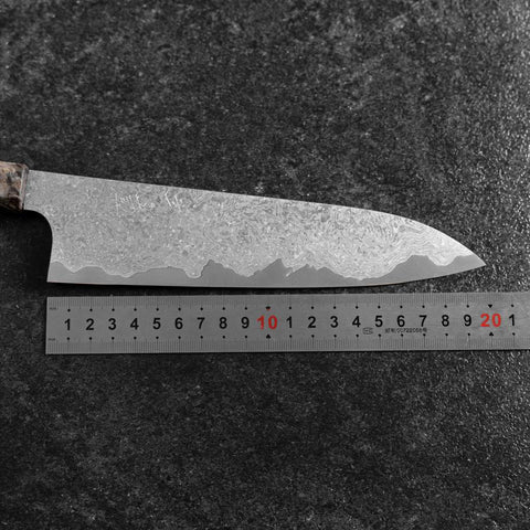 Gyuto VG-XEOS Damascus Maple Handle 200mm (7.9”)-[Musashi]-[Japanese-Kitchen-Knives]