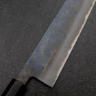 Gyuto White Steel #2 Kurouchi Buffalo Magnolia Handle 240mm-[Musashi]-[Japanese-Kitchen-Knives]