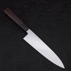 Gyuto White Steel #1 Mirror Water Honyaki Buffalo Ebony Handle With Sheath 210mm-[Musashi]-[Japanese-Kitchen-Knives]