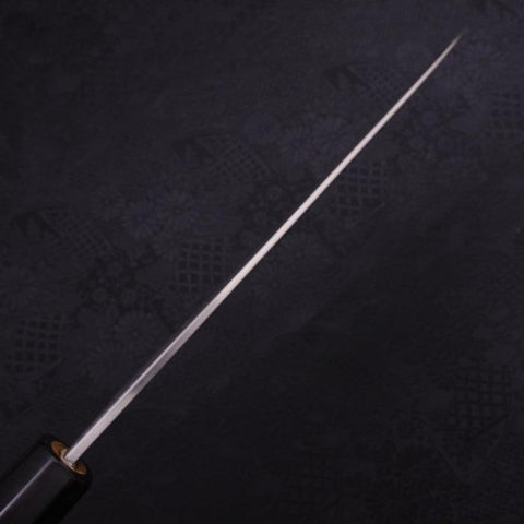 Gyuto White Steel #1 Polished Buffalo Magnolia Handle 180mm-[Musashi]-[Japanese-Kitchen-Knives]