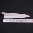 Gyuto White Steel #1 Polished Buffalo Magnolia Handle 180mm-[Musashi]-[Japanese-Kitchen-Knives]