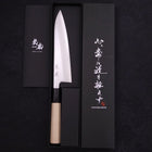 Gyuto White Steel #1 Polished Buffalo Magnolia Handle 180mm-[Musashi]-[Japanese-Kitchen-Knives]