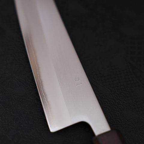 Gyuto White Steel #1 Polished Sumi Urushi Handle 210mm-[Musashi]-[Japanese-Kitchen-Knives]