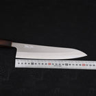 Gyuto White Steel #1 Polished Sumi Urushi Handle 210mm-[Musashi]-[Japanese-Kitchen-Knives]