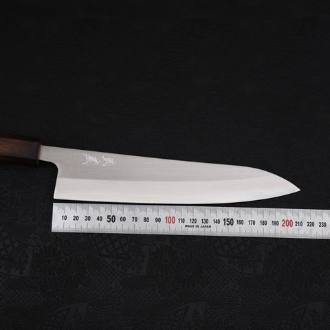 Gyuto White Steel #1 Polished Sumi Urushi Handle 210mm-[Musashi]-[Japanese-Kitchen-Knives]