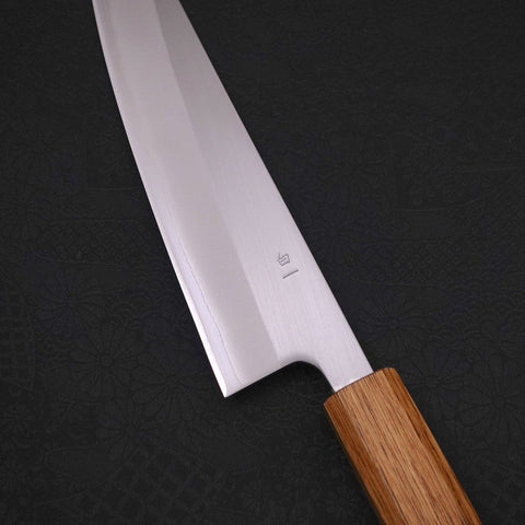 Gyuto White Steel #1 Polished Yaki Urushi Handle 180mm-[Musashi]-[Japanese-Kitchen-Knives]