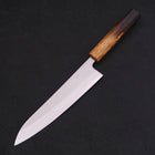 Gyuto White Steel #1 Polished Yaki Urushi Handle 210mm-[Musashi]-[Japanese-Kitchen-Knives]