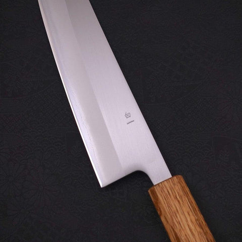 Gyuto White Steel #1 Polished Yaki Urushi Handle 210mm-[Musashi]-[Japanese-Kitchen-Knives]
