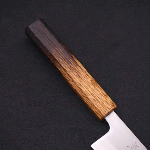 Gyuto White Steel #1 Polished Yaki Urushi Handle 210mm-[Musashi]-[Japanese-Kitchen-Knives]