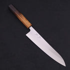 Gyuto White Steel #1 Polished Yaki Urushi Handle 210mm-[Musashi]-[Japanese-Kitchen-Knives]