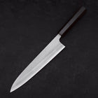 Gyuto White Steel #2 Nashiji Ebony Handle 240mm-[Musashi]-[Japanese-Kitchen-Knives]