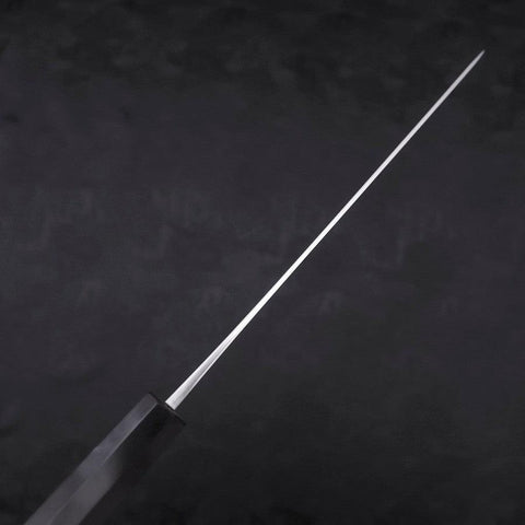 Gyuto White Steel #2 Nashiji Ebony Handle 240mm-[Musashi]-[Japanese-Kitchen-Knives]